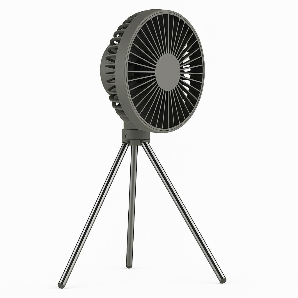 6 in 1 Rechargeable Camping Fan - Portable Air Circulator with Power Bank, LED Light